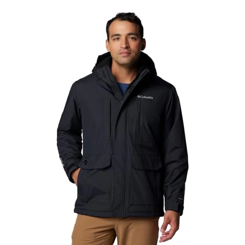 Offerta a tempo: Columbia Landroamer Sherpa - Giacca Foderata da Uomo, Taglia XXL, Colore: Nero - 5% da 160.00 € a 152.00 €