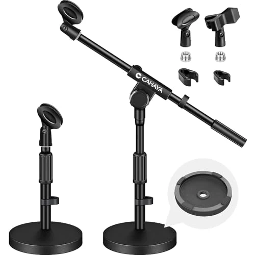 Offerta a tempo: CAHAYA Supporto per Microfono da Tavolo Regolabile con 2 Diversi Clip Asta Microfono da Scrivania con Braccio Telescopico con Adattatore 3/8" a 5/8" CY0360 - 15% da 25.99 € a 22.09 €
