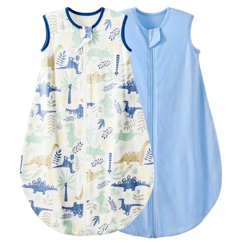 Offerta a tempo: Duomiaomiao Confezione da 2 sacchi a pelo per bambini, 0,5 Tog, per tutte le stagioni, in cotone leggero di alta qualità, adatto per bambini dai 6 mesi ai 5 anni - 19.78% da 18.15 € a 14.56 €