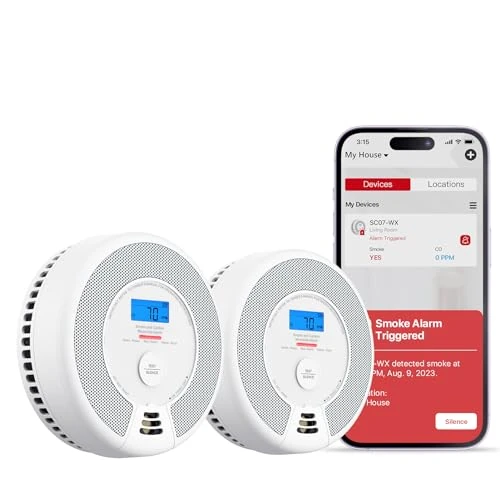 Limited-time offer: X-Sense Wi-Fi Combination Smoke Alarm and Carbon Monoxide Alarm with Replaceable Battery, Smart Fire Alarm Compatible with X-Sense Home Security App, SC07-WX, 2-Pack from 82.99 GBP to 82.99 GBP (save 0%)