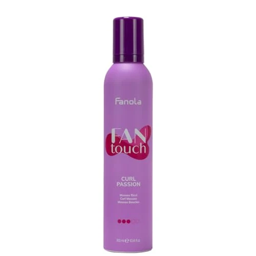 Fanola FanTouch Curl Passion, Curly Hair Mousse to Discipline and Define Natural or Permed Curls, For Soft and Elastic Curls, 300 ml