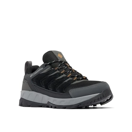 Columbia Strata Trail Low WpLow Rise - Zapatos de Senderismo para Hombre, Alce Negro, 48 EU