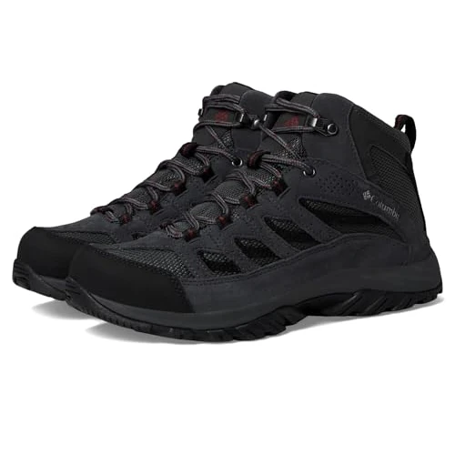 Offerta a tempo: Columbia Crestwood Mid Wp, Scarponi da trekking ed escursionismo impermeabili a vita media Uomo, Dark Grey Deep Rust, 44 EU - 30% da 100.00 € a 70.00 €