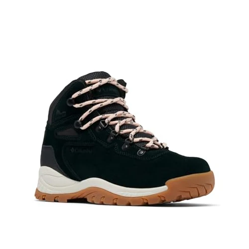 Columbia Women's Newton Ridge Plus Waterproof Amped Hiking Shoe, Black/Blush Rose, 4.5 UK