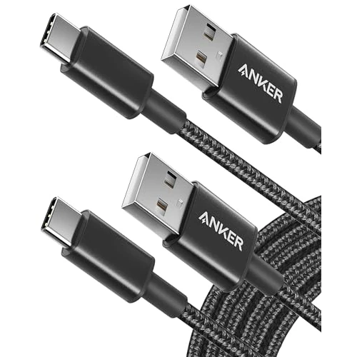 Oferta limitada: Anker Cable USB C, Paquete de 2 cable USB-C a USB-A, Cable USB 2.0 de Nylon, para iPhone 16/16 Pro/16 Plus/16 ProMax MacBook Pro 2024, iPad Pro 2024/Air 4, Samsung Galaxy S10 S10+, LG V30(3m, Negro) de 15.99 € a 15.99 € (ahorro 0.00%)