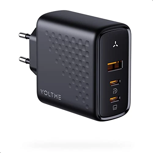 Offre limitee: VOLTME Chargeur USB C 100W PD Rapide 3-Ports Noir - Compatible avec iPhone 15, MacBook Pro/Air, iPad Pro, Samsung Galaxy S23 Ultra S22 et appareils USB-C de 32.56 EUR a 29.84 EUR (economie 8%)