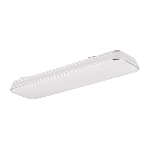 Tijdelijke aanbieding: Reality Leuchten Led-plafondlamp, wit, R64141301, kunststof, mat wit/chroom, 28 watt led, dimbaar van 48.50 EUR naar 48.50 EUR (korting 0%)