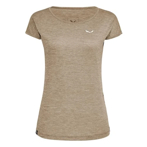 Limited-time offer: Salewa Puez Melange Dry Women's T-Shirt, Brown, XXS from 15.24 GBP to 15.24 GBP (save 0%)