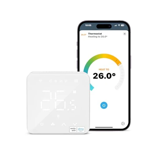 Offerta a tempo: Refoss Termostato WiFi Digitale Touchscreen Programmabile Intelligente Termostato Caldaia Crono Termostato da Parete Compatibile con Apple HomeKit Alexa Google Assistant 3A 2,4GHz - 43% da 69.99 € a 39.99 €