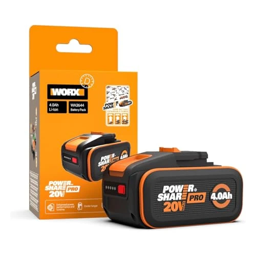 Zeitlich begrenztes Angebot: WORX WA3644 Original PowerShare Pro Akku 20V, Li-Ion, 4,0 Ah von 64.99 € auf 39.99 € (38% Rabatt)
