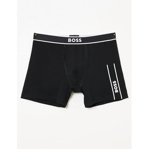 BOSS Bokserki męskie BoxerBr 24 logo, czarne 1, S, czarny1, S