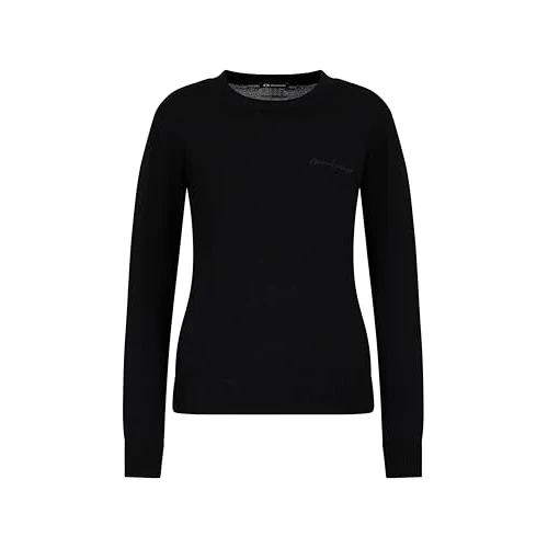 Offerta a tempo: Armani Exchange Maglione in Lana Merino con Logo Script Felpa, Nero, XL Donna - 53% da 110.00 € a 51.51 €