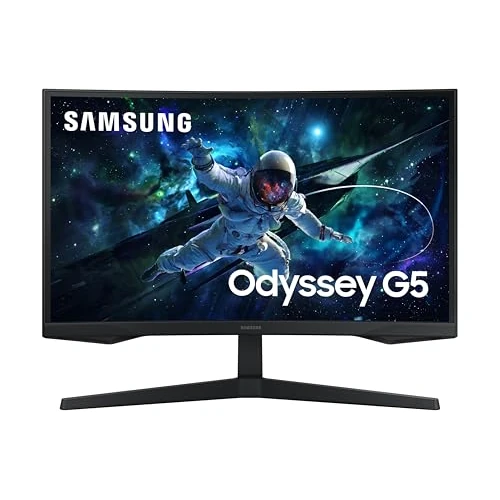 Offerta a tempo: Samsung Monitor Gaming Odyssey G5 (S27CG554), Curvo (1000R), 27", 2560x1440 (WQHD 2K), HDR10, VA, 165 Hz, 1 ms (MPRT), FreeSync, HDMI, Display Port, Ingresso Audio, Flicker Free, Eye Saver Mode - 13% da 164.99 € a 144.00 €