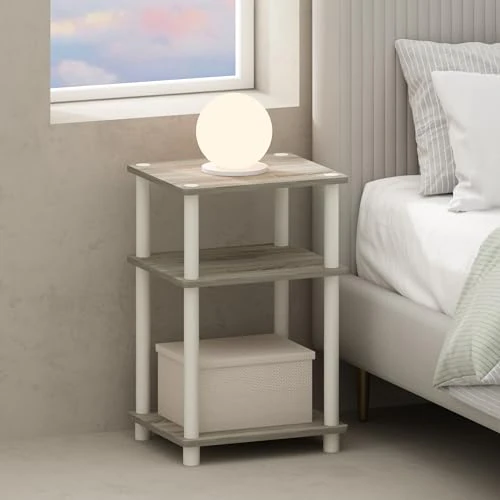 Oferta limitowana: Furinno Just 3-poziomowa szafka nocna Turn-N-Tube Open Storage 1-pak, dąb sonoma/biały z 147.75 zł na 147.75 zł (oszczędź 0.0%)
