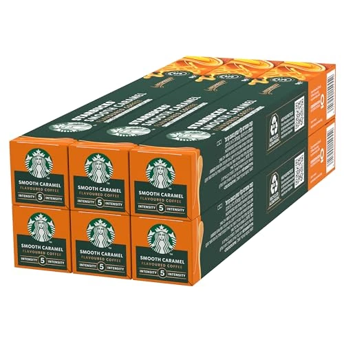 STARBUCKS Caramel de Nespresso, Cápsulas de Café de Tueste Suave 6 x 10 (60 Cápsulas)