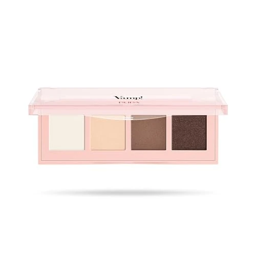 Pupa Vamp! 001 Palette de fards à paupières mat naturel – Une sélection de couleurs « must have » disponible en 6 variantes et 3 finitions différentes pour un maquillage des yeux naturel à intense