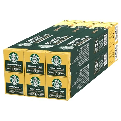 STARBUCKS Vainilla de Nespresso, Cápsulas de Café de Tueste Suave 6 x 10 (60 Cápsulas)