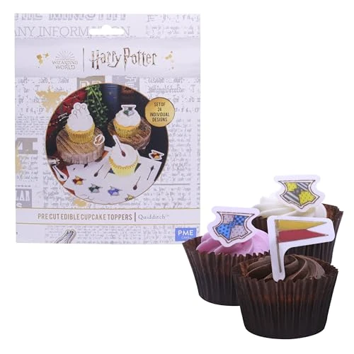 Offre limitée : PME Harry Potter Décorations pour Cupcakes Feuille en Sucre, 24 pièces, Quidditch de 11.39 € à 11.38 € (0.09% de remise)