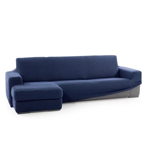 Offerta a tempo: SOFASKINS®copridivano chaise longue super elasticizzata, braccio sinistro corto, design esclusivo, resistente, dimensioni compatibili divano (210-340 cm), Colore Marino - 53% da 174.90 € a 81.88 €