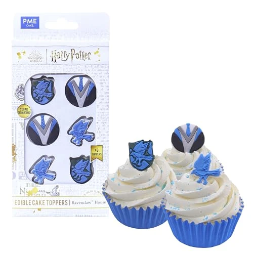 PME Harry Potter Set de 6 Toppers Comestibles para Cupcakes, Ravenclaw