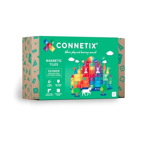 Connetix Magnetische tegels, rainbow creative pack, 102 stuks