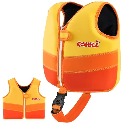 Offerta a tempo: OSHYLE Giubbotto da Nuoto in Neoprene per Bambini - Aiuto Ideale per Il galleggiamento per Bambini (S(1-3), SS-OR) - 30% da 38.99 € a 27.17 €