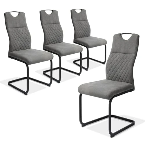 Oferta limitowana: JIEXI Nowoczesne wspornikowe krzesła do jadalni 4 krzesła – wyściełane siedzisko, metalowa rama, ergonomiczny design (4 krzesła) z 859.68 zł na 859.68 zł (oszczędź 0.00%)