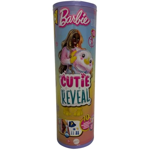 Offerta a tempo: Barbie - Cutie Reveal Serie Color Dream, bambola con costume da pinguino di peluche tye-die e 10 accessori a sopresa con effetto cambia colore, giocattolo per bambini, 3+ anni, HRK40 - 66% da 36.99 € a 12.51 €