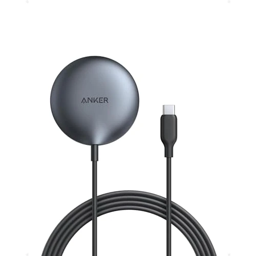 MagSafe Charger Compatible, Anker MagGo Magnetic Wireless Charger (Pad), Qi2 Certified 15W Ultra-Fast Wireless Charger, For iPhone 16/16 Plus/16 Pro/16 Pro Max/15/14/13 Series (Charger Not Included)