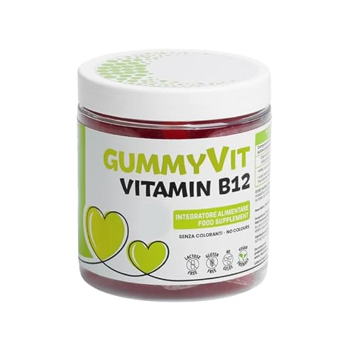 Gummyvit Vitamin B12 - Integratore alimentare di Vitamina B12, per affaticamento e stanchezza - 40 gommose da 200 mcg, Vegan Friendly, Cianocobalamina