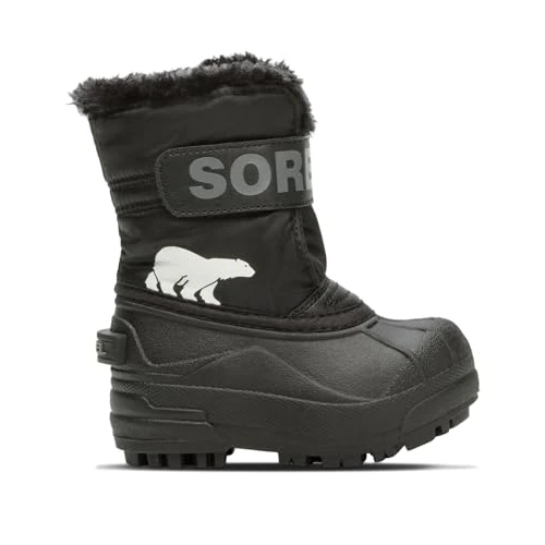 Sorel Snow Commander Boot, Botas Youth Unisex Toddler, Black, Charcoal, 21 EU