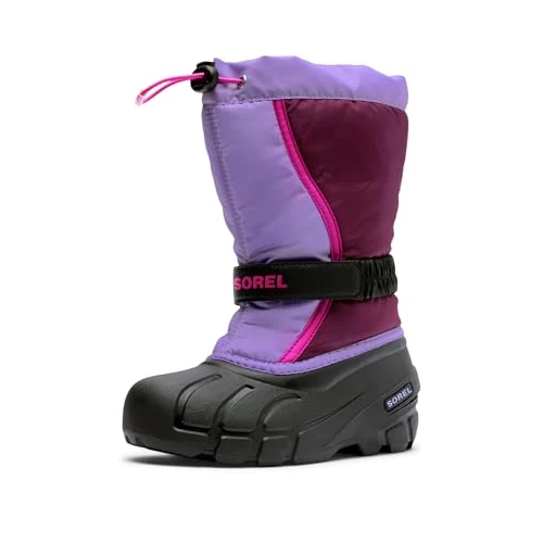 Sorel Unisex Kids Flurry Snow Boot, Purple Dahlia Paisley Purple, 10 UK