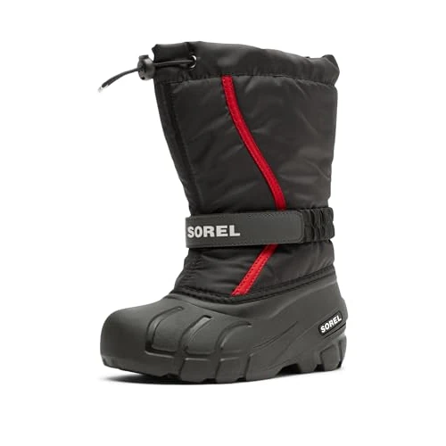 Sorel Flurry Boot, Stivali Invernali, Unisex - Bambini e ragazzi, Black/Bright Red 2024, 38 EU