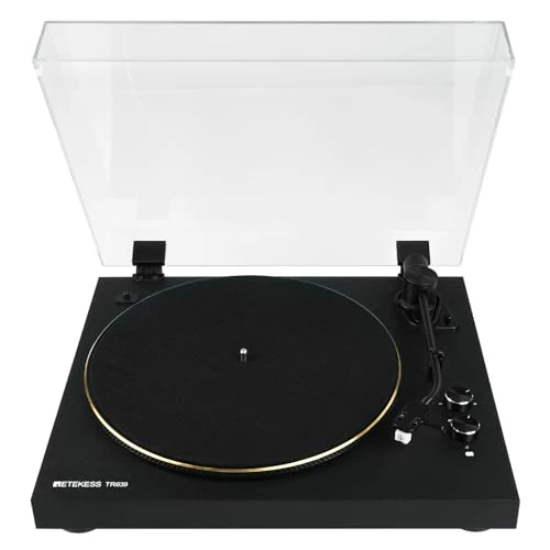 Offerta a tempo: Retekess TR639 Giradischi Vinili, Lettore Vinile, Trasmissione a Cinghia con, e 2 Velocità 33/45 RPM, Connessioni senza Fili, Audio Domestico, Soggiorno, Regalo di Famiglia - 20% da 114.99 € a 91.99 €