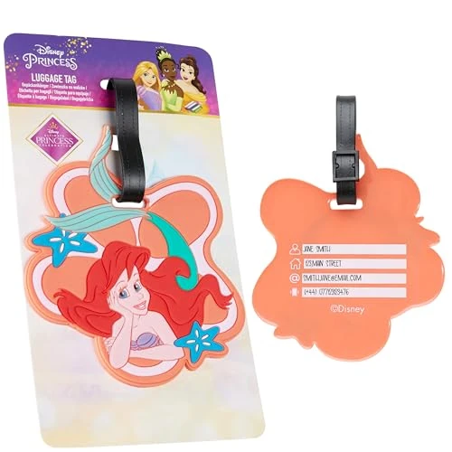 Offerta a tempo: Disney Etichetta da Valigia Divertente, Etichette per Bagagli Portanome, Luggage Tag, Targhetta Valigia Aereo Stitch (Multi Ariel) - 55.71% da 14.70 € a 6.51 €
