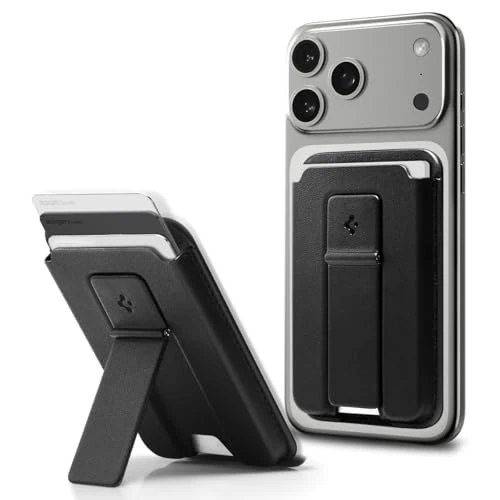Offerta a tempo: Spigen Smart Fold 2 MagFit Portafoglio MagSafe Wallet Magnetico Portacarte con Cavalletto Compatibile con iPhone 17/16/15/14/13/12 Modelle - Nero - 70% da 32.99 € a 9.90 €