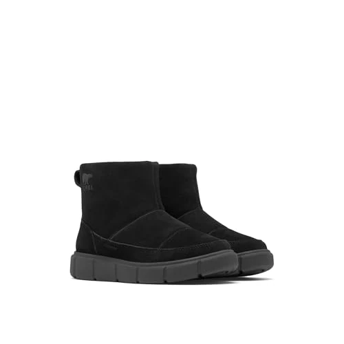 Sorel Damskie buty Explorer 3 wsuwane wodoodporne modne buty, czarne, sól morska, 6,5 UK, Sól morska czarna, 39.5 EU