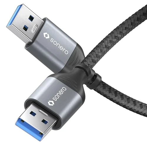Offre limitée : Sonero® Câble de données USB-A vers USB-A, câble de connexion, câble USB Type A, USB 3.0, 5 Go/s, gris sidéral/noir, 2,00 m de 8.62 EUR à 7.93 EUR (remise 8%)