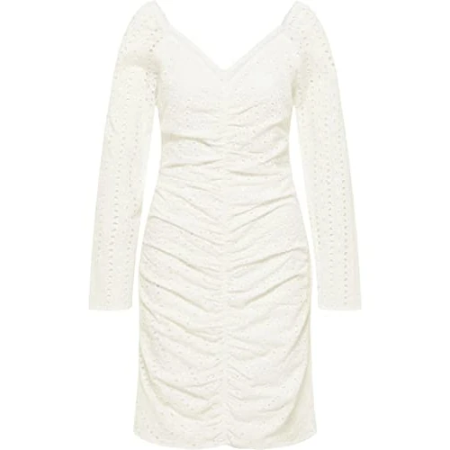 Offerta a tempo: dedica Abito con Ricami Traforati NAN, Bianco, M Donna - 25% da 52.64 € a 39.48 €