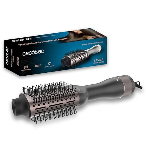 Oferta ograniczona: Cecotec Szczotka powietrzna CeramicCare Single, 1200W, Konstrukcja One Step, 2 w 1, Ultradźwiękowy poślizg, 3 temperatury, 2 prędkości, funkcja zimnego powietrza, ochrona przed przegrzaniem z 102.49 PLN na 102.49 PLN (zniżka 0%)