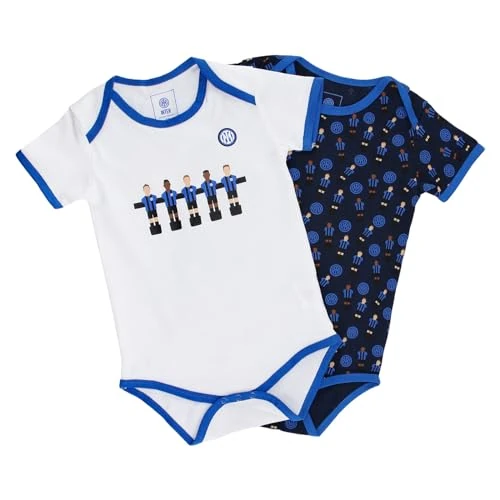 Offerta a tempo: FC Internazionale Milano S.p.A. Set di 2 bodya maniche corte, neonato 18 mesi, Unisex, 100% cotone, Bianco, 18 mesi - 0.00% da 11.97 € a 11.97 €