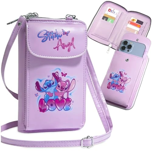Oferta limitada: Disney Bolso Niña Cruzado, Bolso para Teléfono con Ranuras para Tarjetas, Correa Ajustable, Regalos Niña (Rosa) de 26.49 EUR a 13.38 EUR (ahorro 49%)