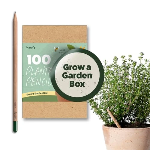Zeitlich begrenztes Angebot: Sprout World Holzbleistifte | Grow a Garden Box | vorgespitzte HB-Graphit-Bleistifte zum Einpflanzen mit 4 verschiedenen Samensorten | Zertifiziertes Holz | 100er Pack | großes Vorteilspaket von 144.95 € auf 144.95 € (0.00% Ra
