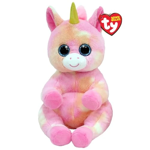 TY Skylar Unicorn Beanie Bellies Medium 24cm - Squishy Beanie Baby Soft Plush Toys - Collectible Cuddly Stuffed Teddy
