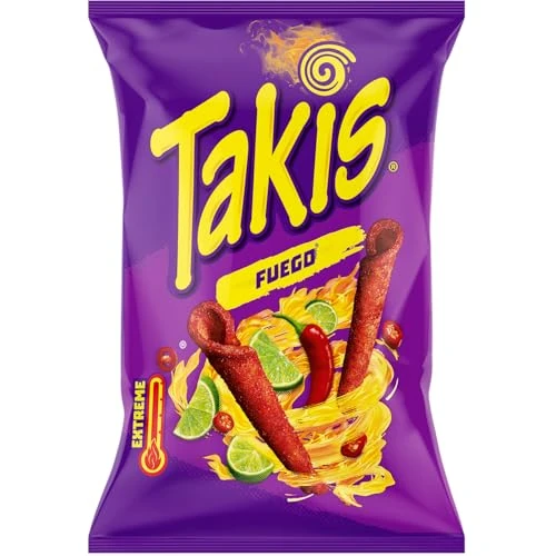 Offerta a tempo: Takis Fuego - Snack di Mais Peperoncino e Limetta 100g - 40% da 4.95 € a 2.99 €