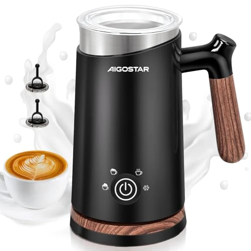Offerta a tempo: Aigostar Milky - Montalatte Elettrico Automatico 4 in 1, Cappuccinatore Elettrico 500W 300ml, Schiuma Automatico Latte Calda/Fredda Montalatte per Cappuccino Macchiato Caffè Latte e Cioccolata Calda - 10% da 35.99 € a 32.48 €