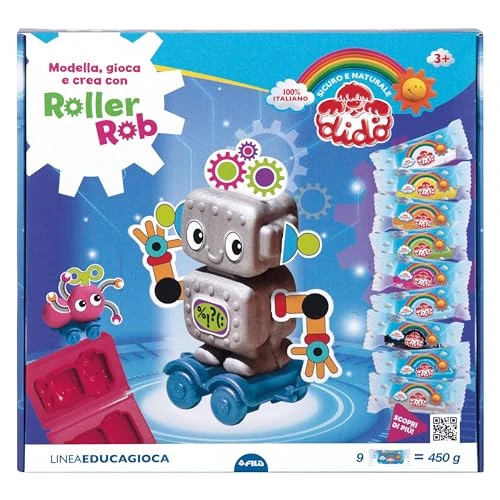 Zeitlich begrenztes Angebot: DIDO' F362000 Modellieren, Spielen und Erstellen mit RollerRob, Farbe Weiß, F362000 von 14.90 € auf 14.90 € (0.00% Rabatt)