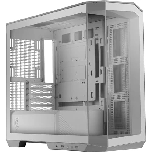 Offerta a tempo: MSI MAG PANO M100L PZ WHITE Case PC Micro-ATX – Compatibilità Micro-ATX, Supporto GPU, Indicatore Livello, Filtri Antipolvere, 33 mm Spazio per Cavi, USB Type-C 20Gbps (Senza ventole) - 33% da 88.99 € a 59.99 €