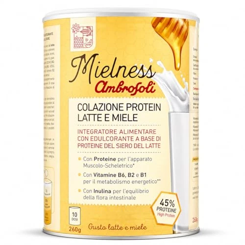 Offerta a tempo: Ambrosoli Colazione Protein Latte e Miele, 260g, mix Proteico per Colazione e Shake - 0.00% da 18.06 € a 18.06 €