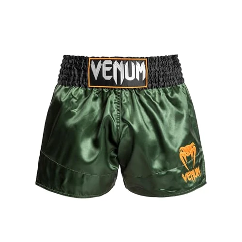 Offre limitée : Venum Shorts Classic de Muay Thai - Vert-Noir-Or - S de 37.95 € à 37.95 € (0.00% de remise)